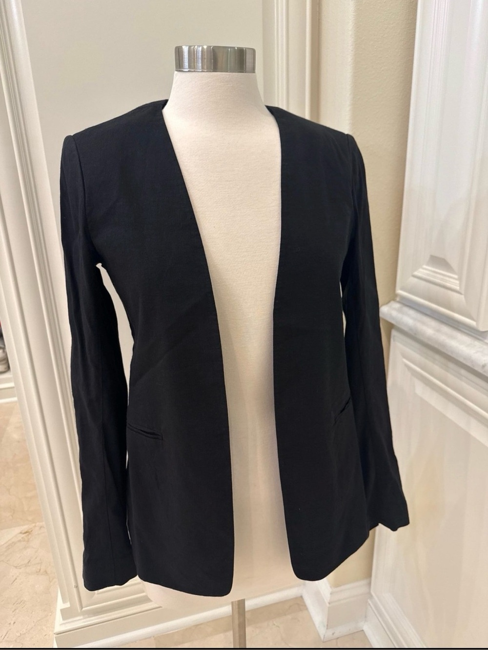 Theory Black Open-Front Blazer